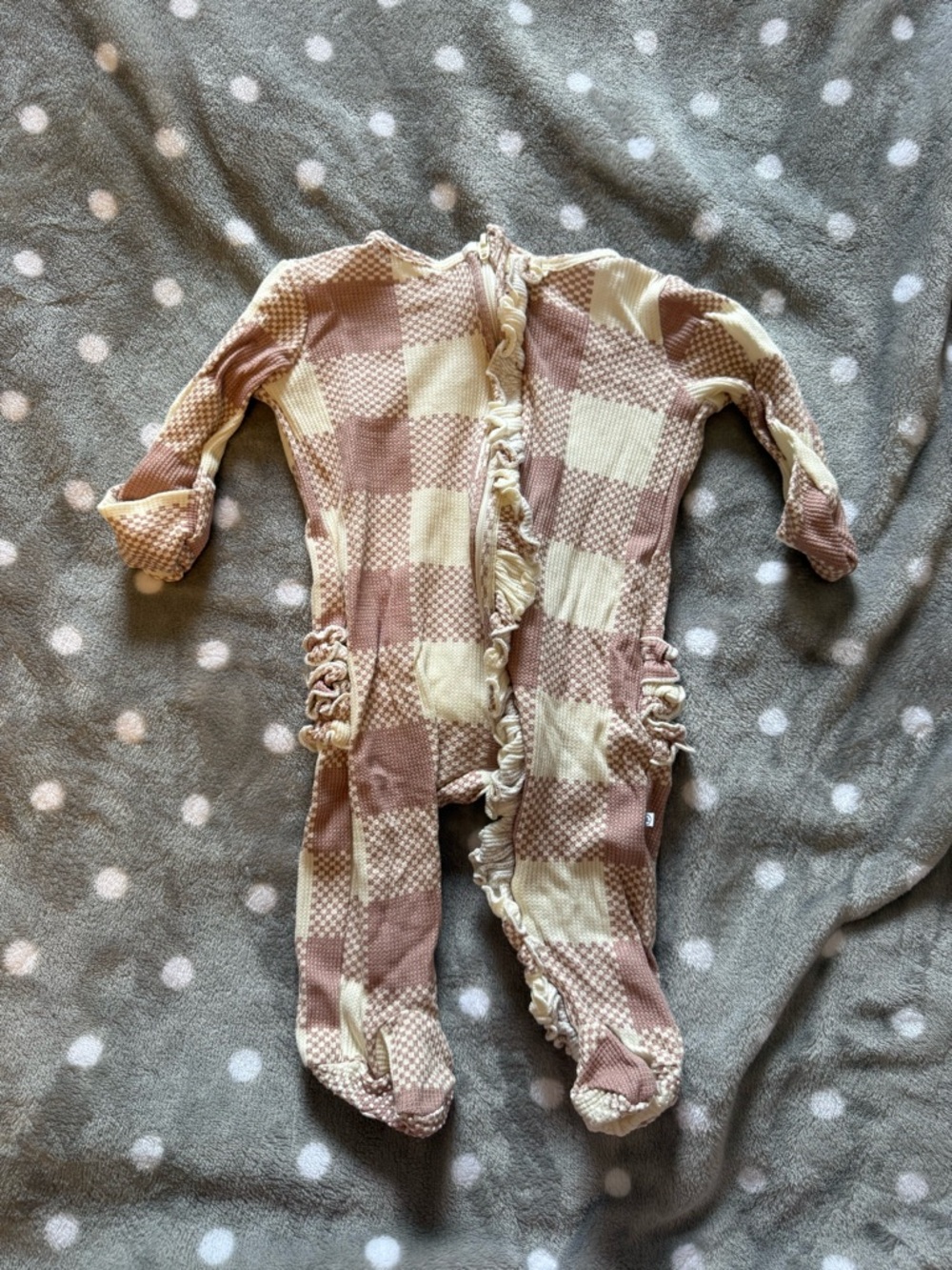 Caden Lane Plaid Zippered Footie
